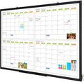 Dry Erase Calendar for Wall 4 Month, 48" x 36" Large White Board Calendar