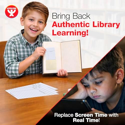 Hygloss Library Checkout Cards for Traditional Book Pockets and Classroom Organization - Vintage Style White Due Date Tracking, 3x5 Inch, 500 Pack