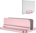 OMOTON Vertical Laptop Stand Holder, Adjustable Dock for MacBook, Rose Gold | Aluminum Stand for MacBook Stand, Fits Chromebook & Gaming Laptops up to 17.3 in, Office Desk Organization, Space-Saving