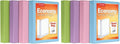 Cardinal 3 Ring Binders, Binders for School and Office, Durable 1.5 Inch, Round Rings, Holds 350 Sheets, ClearVue Presentation View, Non-Stick, Assorted Pastel Colors, 8 Pack (79552)
