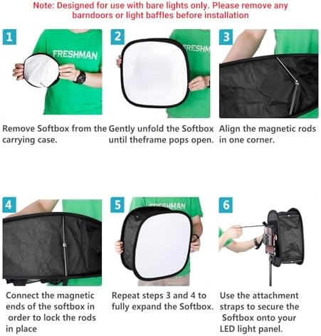 NEEWER 2 Pack LED Light Panel Softbox for 660 480 Video Light