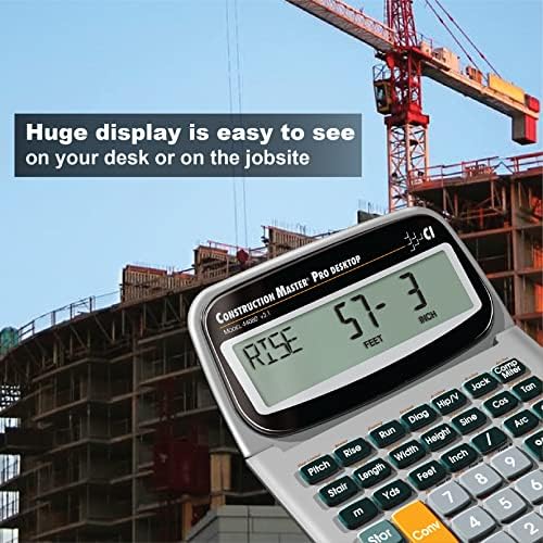 Calculated Industries 44080 Construction Master Pro-Desktop Advanced Construction Math Feet-Inch-Fraction Calculator with Trig Tool for Architects, Estimators, Contractors, Builders and Remodelers