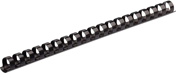 Fellowes 52089 Binding Presentation Covers, 8mil, Letter, 100 Pack, Clear & Plastic Binding Comb 3/8" Black, 100Pack