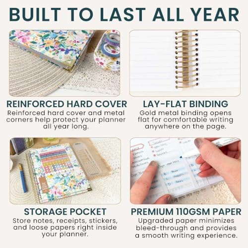 bloom daily planners 2027 Hardcover Goal & Vision Planner (January - December 2027) - Monthly & Weekly Calendar Year Agenda Organizer - 7.5" x 9" - Morning Song