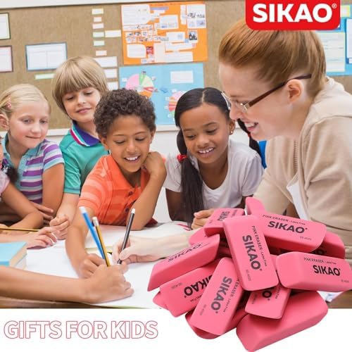 Pink Erasers, 120 Pack Pencil Erasers