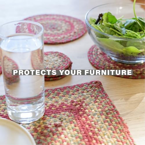 Homespice Cider Barn Jute Braided Table Mats, Rect 10x15 Set of 4