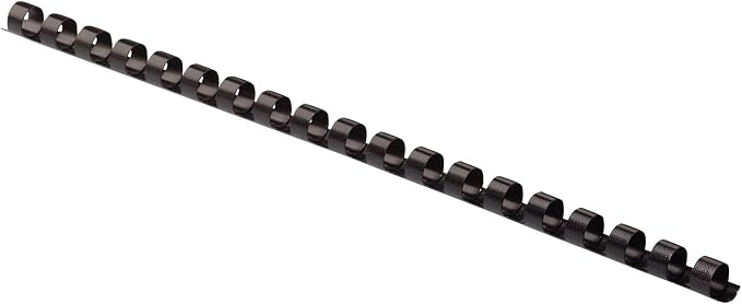 Fellowes 5006801-99 Binding Machine Pulsar+ Comb Binding (5006801) & Plastic Combs - Round Back, 1/4 Inch, 100 Pack, Black (52366)