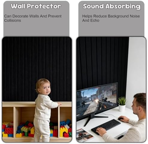 Large Felt Bulletin Board with Self-Adhesive | 12 Pack 48"x36" Cork Board Alternative | Notice Boards with 35 Pushpins, Secure and Easy to Install, Home Office Decor Classroom Decor - Black