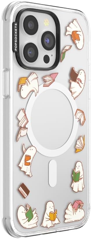 PopSockets iPhone 14 Pro Max Phone Case w/MagSafe- One More Chapter Gloss | Magnetic, Wireless Charging, Camera & Drop Protection, Witchy, Halloween, Horror