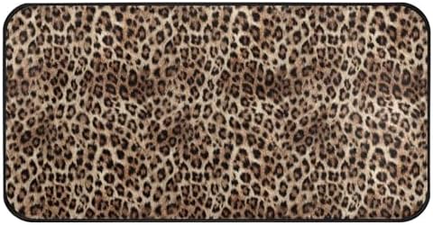 Sexy Leopard Print Kitchen Rug Floor Comfort Mats Bath Rugs Entryway Welcome Non Slip Area Rug for Bedroom Living Room Doormats Home Decor 39" X 20"