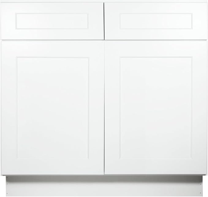 Furinno Shaker Sink Bases Kitchen Cabinet, Ready to Assemble, 24 D x 36 W x 34.5 H, White