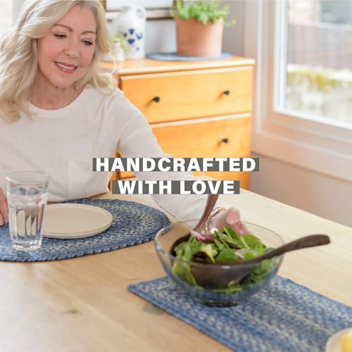 Homespice Denim Braided Coasters Ideal as Drink Coasters, Round 4" Set of 6