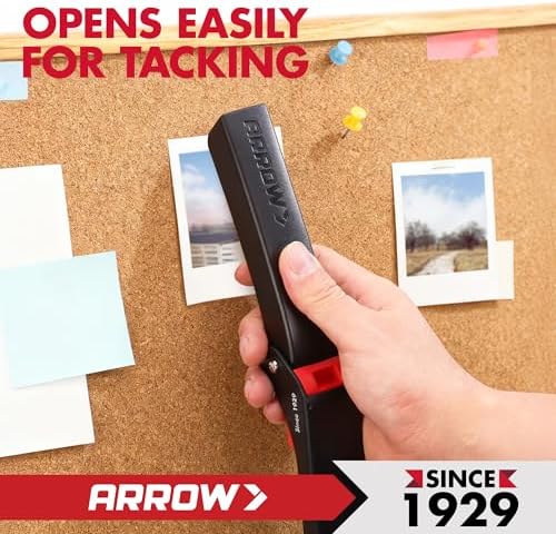 Arrow Office Stapler Set, 25 Sheet Capacity Metal Desk Staplers with 2100 Staples and Staple Remover, Half Strip Design and Non-Slip Base, Spare Staple Storage for Classroom, Office and Home, 2 Pack
