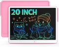 Bravokids 20 Inch LCD Writing Tablet for 3-8 Year Olds - Electronic Drawing Pad and Doodle Board as Educational Birthday Gifts for Girls and Boys (Pink)