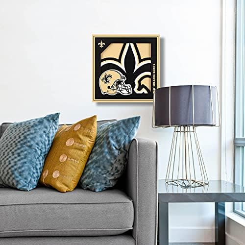 YouTheFan NFL New Orleans Saints 3D Logo Series Wall Art