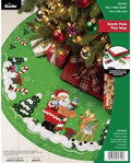 Bucilla, Felt Applique 43" Tree Skirt Kit, North Pole This Way, Perfect for DIY Arts and Crafts