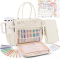 Large Bible Bag with Bible Cover Case for Women, Quilted Church Tote Bag