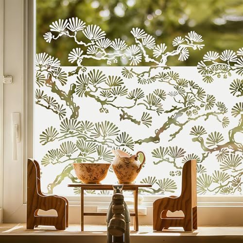 ADD.HERES Stained Glass Window Film, Window Film Decorative, 17.5 x 78.7 in