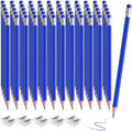 60 PCS Blue Pencils Bulk with Eraser, Pre-Sharpened HB Pencils for Writing & Drawing, School Supplies for Kids Homework, Tests, Art Crafts & Teacher Grading (Blue)