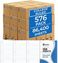 Rosmonde 86400 Sheets(Pallet) Loose Leaf Paper Bulk, 576 Pack,College Ruled
