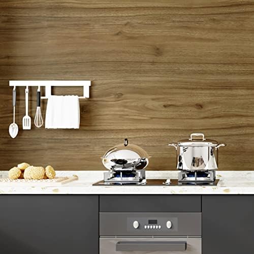 WESTICK Peel and Stick Countertops Waterproof Brown Wood Contact Paper for Cabinets Rustic Wood Peel and Stick Wallpaper Removable Wood Grain Contact Paper for Counter Table Top Desk 394" x 15.8"