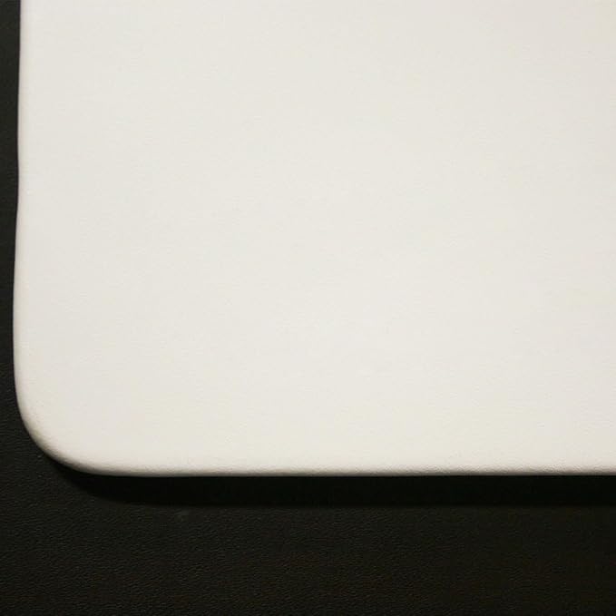 Dacasso 17" x 14" White Leatherette Luxury Conference Table Pad - Desk Blotter for Writing - Boardroom Organization & Executive Desk Decor