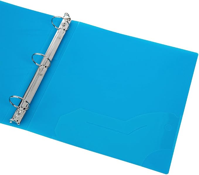 Filexec 50003-6492 6492, 1" Frosted Ring Binder, Set of 6, 6 Assorted Colors, Blueberry, Strawberry, Grape, Lime, Lemon, Tangerine