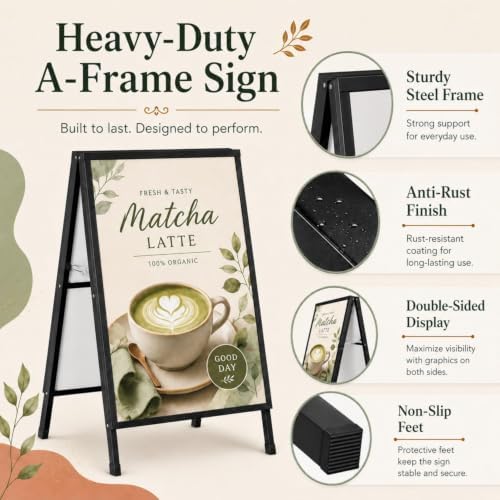 4 Pack A Frame Sign Holder-24x36 Inch, Frame Only
