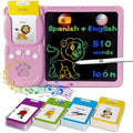 Talking Flash Cards with Writing Tablet - Spanish English, Pink