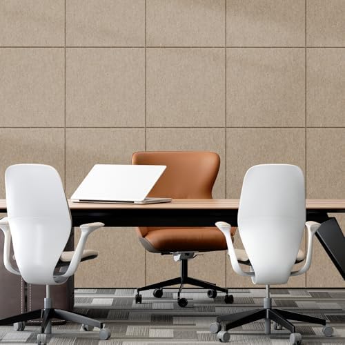 MaxGear Extra Large Bulletin Board 72" x 48", Tan Felt Wall Tiles Pushpins