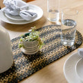 Homespice Kilimanjaro Braided Table Runner for Primitive Decor, Oval 11x36