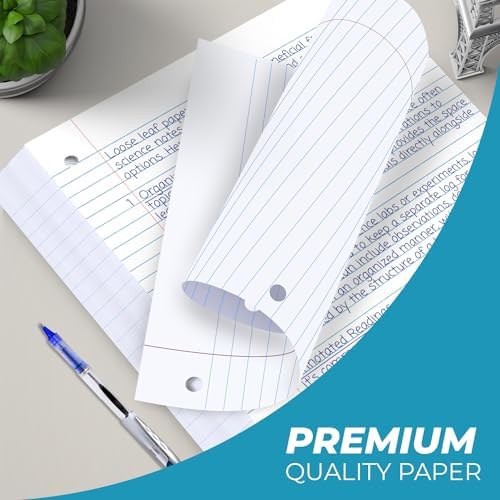 Rosmonde 900 Sheets Loose Leaf Paper, 6 Pack, College Ruled Filler Paper