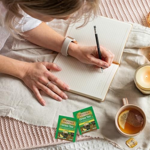 Twinings Green Tea with Lemon Caffeinated Tea Bags, 20 CT Box (6 Pack)