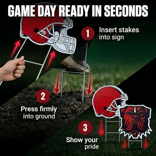 NFL Logo & Helmet 2 Pack Yard Sign Set