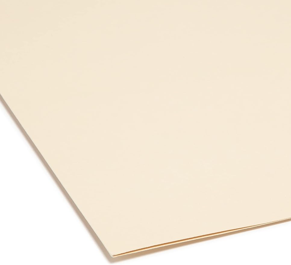 Smead 100% Recycled File Folder, 1/3-Cut Tab, Letter Size, Manila, 100 Per Box (10339)