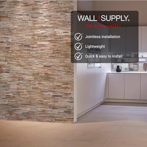 Wall!Supply 3D Wall Panels – Reclaimed Whitewash Asian Teak Wood – Home Decor Wallpaper Alternative for Living Room, Bedroom & Office – Easy DIY Installation – 10 Pack, Covers 9.6 Sq Ft
