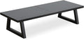 TEAMIX 24 inch Monitor Riser for Desk, Wood & Steel Computer/TV Stand Black | Laptop, PC, Printer Stand Riser, Holds 150lbs, Desktop Organizer, Keyboard Storage, for Office, Home, Gaming, Craft Space