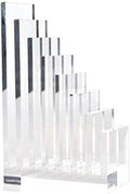 russell+hazel Acrylic Collator + Bookend | Sorts folders, mail & documents while propping up your books. Clear hard cast acrylic with eight dividers & polished edges.
