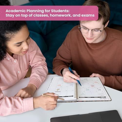 Planner 2026-2027, Jul 2026-Jun 2027 Academic Monthly & Weekly Planner | 6.3" x 8.5" Hardcover Calendar Planner for Women, Spiral Organizer with tabs, School Office Home Supplies, Midnight Garden