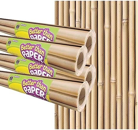 Teacher Created Resources Better Than Paper Bulletin Board Roll, 4' X 12', Bamboo, 4/Pack (Tcr32439)