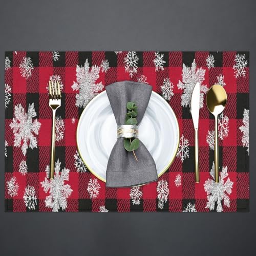 Placemats 12x18 Inch Washable Linen Place Mats Cloth Tables Mats