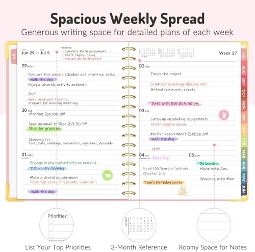 Jul 2026 - Dec 2027 Planner, Forvencer 18 Month Planner 2026-2027, 6" x 8"