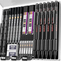 Nicpro 6 PCS Metal Mechanical Pencil Set, Art Drawing Pencil 0.5-2.0MM