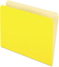 Pendaflex Two-Tone Color File Folders, Letter Size, Yellow, Straight Cut, 100/BX (152 YEL)