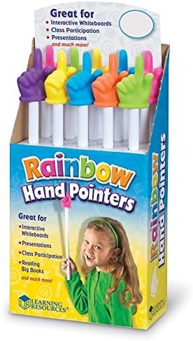 Learning Resources 15" Rainbow Hand Pointers, Set of 10