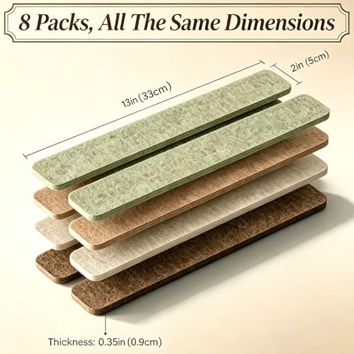 8 Pack Felt Wall Panels,Small Cork Board Strips Alternative,Bulletin Boards