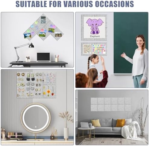 36" x 24" Felt Bulletin Board & Cork Board Alternative, Silver Gray