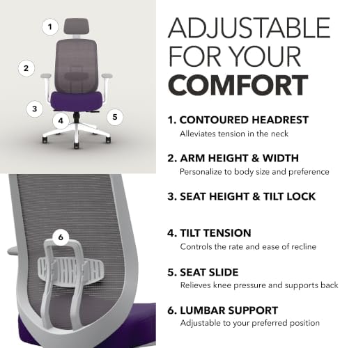 HON Altern Ergonomic Office Chair, Office Desk Computer Chair, Iris