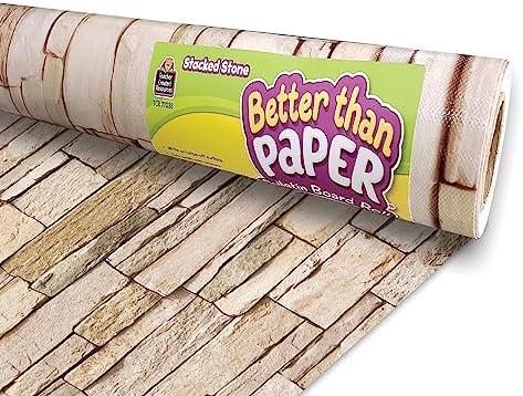 Teacher Created Resources Stacked Stone Better Than Paper Bulletin Board Roll (TCR77038)