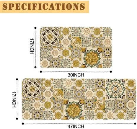 Kitchen Rugs and Mats Set of 2,Floor Mats for Home Kitchen Decor Mat